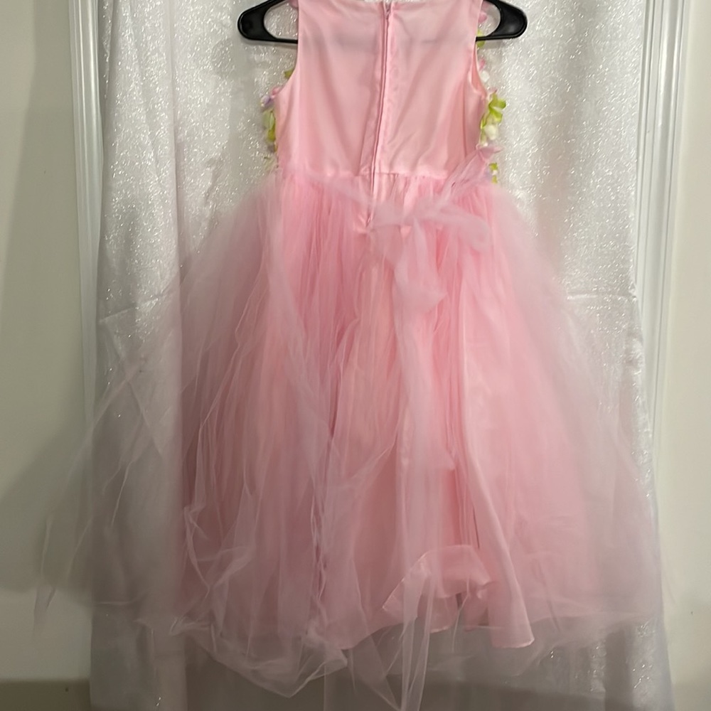 Pink tulle kids gown - Picture 3 of 4